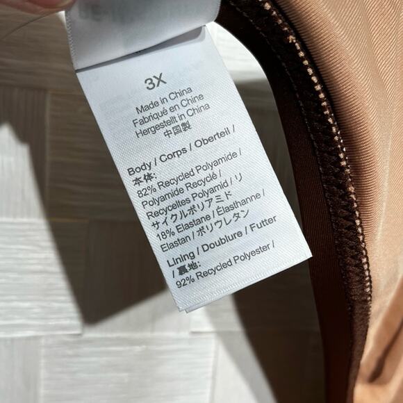 J. Crew Women's O Ring Bikini Swim Top Plus Size 3X Brown Tie Shoulder Beach - Picture 5 of 9